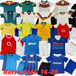 02 03 04 05 06 09 10 90 92 94 Naples Germanys BraziLS Milans Santos Children's Vintage Football Jersey Football Shirt KAKA BALLACK HENRY ROMARIO RIVALDO PELE Vintage Set