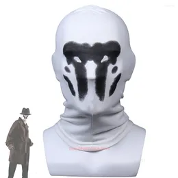 Articoli per feste Maschera macchia d'inchiostro Cambia colore Watchmen Rorschach Walter Kovacs Cosplay Costume bianco di Halloween Copricapo integrale
