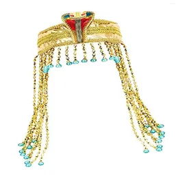Fontes de festa retro egito rainha cocar cobra tema egípcio acessórios traje para férias fantasia vestido desempenho palco