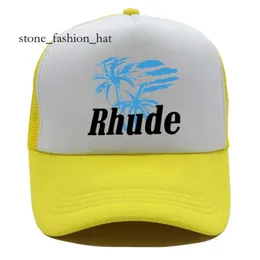 Ballkappen Rhude Modemarke bedruckte amerikanische RHUDE Rennkappe Baseballkappe Designerkappen Sonnenhüte Herren Damen Eimerhut Frauen Snapback Hatsmen 4432