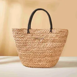 Shoulder Bags Natural Grass Woven Bag Fasion Leisure andeld Womens Large Capacity Beac Vacation soulder bagH2421