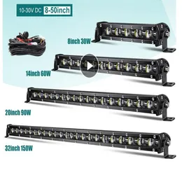 Superhelle LED-Lichtleiste 6D 8–50 Zoll Offroad-Combo-LED-Leiste für Lada Truck 4x4 SUV ATV Niva 12 V 24 V Auto-Fahrlicht 300Y