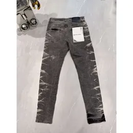 Jeans roxo designer jeans para homens calças retas skinny jeans baggy denim europeu jean hombre calças masculinas calças motociclista bordado rasgado para tendência 29-40 j9056