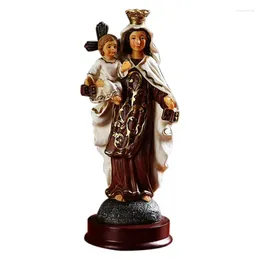 装飾的な置物樹脂マドンナ祝福された聖母子聖母メアリー彫像の聖母子キリストテーブルトップ図形の飾り