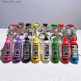Keychains Lanyards Cute Prime Drink Keychain Fashion Bottle Key Chains for Car Key Bag Pendant Women Men Party Favors Keyring Gifts Wholesale Q240201