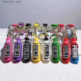 Nyckelringar Lanyards Söt Prime Drink Keychain Fashion Bottle Key Chains For Car Key Bag Pendant Women Men Party Favors Keyring Gifts Wholesale Q240201