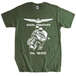 Herr t-skjortor mode t-shirt bomullströjor bättre kvalitet Goldwing GL1800 Motocycles män herr märke tshirt manliga presenttoppar