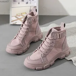 Stivali stile coreano Martin stivali per le donne 2023 tendenza moda calzature PU pelle antiscivolo primavera autunno scarpe casual femminili