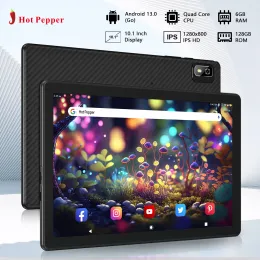 Hot Pepper DT10 Tablet 10,1 pollici 6 GB RAM 128 GB ROM Android 13 Tablet Pc 5000 mAh Batteria Versione globale