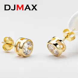 Ohrringe Djmax Real 0,5/1 Karat D -Farbe Moissanit Diamond -Stollen Ohrringe für Frauen 100% 925 Sterling Silber Sparkling Moissanit Schmuck