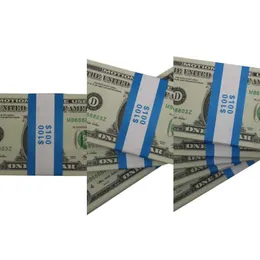 Party Replica US Money Money Kids Play Toy أو Family Game Paper Copy Bancnote 100pcs Pack Preaking Counting Propen