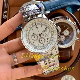 Luxury watch Men s Sport Watch Quartz Chronograph VK Movement Watch Stainless Steel strap Classic three-eye six-pin design Scratch resistant Crystal fashion watch