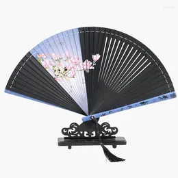 Dekorativa figurer Portabla Mini Folding Fan Chinese Classical Hanfu Matchande handhållen antikvitet Kulturell Craft Gift Home Ventilador