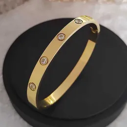 Oryginalna bransoletka 1to1 C-arter nierdzewna minimalistyczna biżuteria stalowa pełna diament 18K Gold Hot Sprzedawanie damskich stylexov0