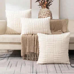 Yastık atma kapağı 45x45 oturma odası kanepe kanepe yumuşak dekoratif kılıflar ev/Noel dekoru için peluş