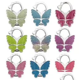 Hooks Rails Hook Butterfly Handbag Hanger Glossy Matt Foldbar Table For Bag Purse New Drop Delivery Home Garden Housekeeping Organ DHCDU