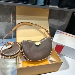 Şık parsel döngü hobo çanta kahverengi eski çiçek tasarımcısı omuz çantaları yumuşak vintage lüksler çanta çantalı crossbody çantalar için crossbody çantalar