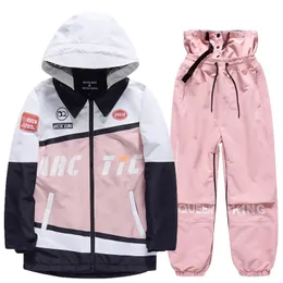 Set di tute da neve per uomo e donna, abbigliamento da snowboard, impermeabile, per abbigliamento invernale, da esterno, da sci, giacca, pantalone 240119