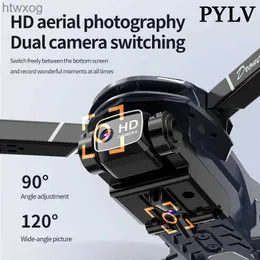 DRONES PYLV NEW XS9 DRONE 4Kデュアルカメラ高解像度航空写真折りたたみ航空機固定高さリモートコントロール航空機TOY YQ240201