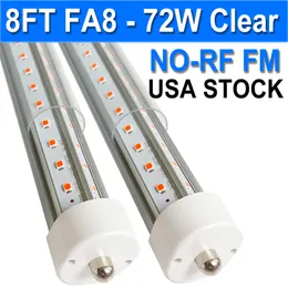 8Ft Led Shop Lights Fixture ,8 Feet 72W 8' Garage Light 96'' T8 Integrated LED Tube , Linkable Led Bulbs Garage Warehouse, Single Pin High Output Surface Mount USA usastock