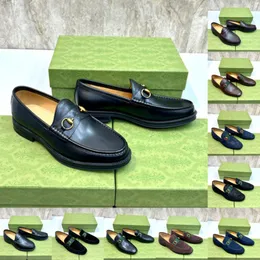Ayakkabılar G1/40 MODEL Lüks Erkek Çift Keşiş Kayışı Ayakkabı Orijinal Deri Kahverengi Siyah Erkek Tasarımcı Ayakkabı Düğün Erkekleri Üzerinde Kayma 38-46 240229