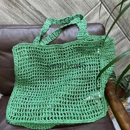 Shoulder Bags Pink green mes pocket woven ollow beac vacation soulder bagH2421