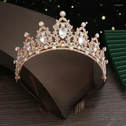 Hair Clips Ladies Exquisite Fashion Crown Bride Wedding Alloy Rhinestone Queen Birthday Anti-slip Comb Headband Accessories