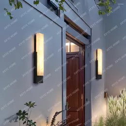 Wall Lamp Outdoor Scagliola Landscape Courtyard Waterproof Door Balcony Strip