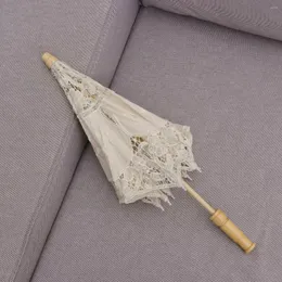 Umbrellas Handmade Cotton Umbrella Not Rainproof For Lace Clear Pography Prop Classical Wedding