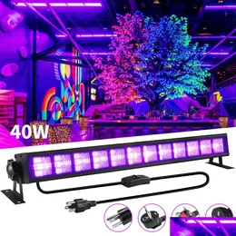 기타 이벤트 파티 소모품 기타 이벤트 파티 용품 업그레이드 버전 40W UV LED Black Light Bar 395NM Blacklight Flood Apply Th DHJPA