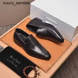 Berluti Mens 가죽 신발 Oxfords Berlut Bru 고급 품질 소 비즈니스 드레스 캐주얼 한 킥 게으른 rj