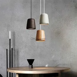 Pendant Lamps New Works Material Pendant Light Nordic Solid Wood Pendant Lamp for Living Room Kitchen Table Decoration Dining Bedroom retro La YQ240201