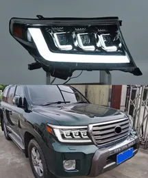 Head Light for Toyota Land Cruiser LED Daytime Running Headlight 2008-2015 DRL Turn Signal Dual Beam Lamp Lens Car Styling