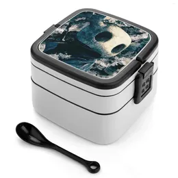 Stoviglie Hollow Knight Bento Box Contenitore a tenuta stagna per gioco da gioco per bambini Doppio strato personalizzato