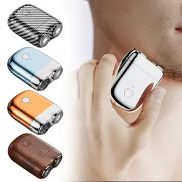 Portable Electric Shaver Mini Heard Trimmer Beard Shaving Reciprocating Cutter Head Rechargeable Knives Razor For Men 240119