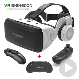 VR Glasses Virtual Reality 3D Google Cardboard Headset Smartphone Ios Android with Gamepad 240130