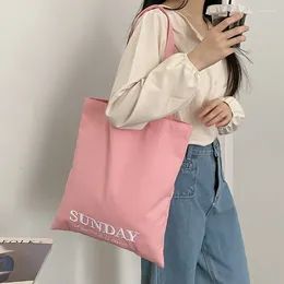 Abendtaschen Leinwand Frauen Schulter Einkaufstasche Japanische Studentin Tote Shopper Große Mode Bookbag Baumwolltuch Frau Handtaschen