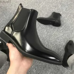 Botlar Classcis Man Chelsea Boots Siyah gündelik kayma üzerinde kısa botlar vintage deri kovboy ayak bileği botları