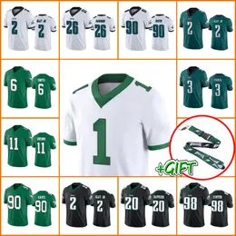 Custom Football Trikots PhiladelphiaAglesmen 1 Jalen Hurts 11 AJ Brown 62 Jason Kelce 0 Dandre Swift 6 Devonta Smith Darius Slay Jr. Nolan Carter Women Youth Trikot