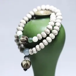 Charm armband hainan xingyue bodhi kultur armband vit jade rot snidade lotus kvinnor och män tvåskikts ringsmycken