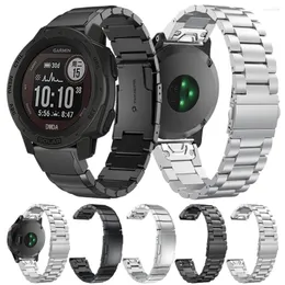 Garmin Forerunner를위한 시계 밴드 Quickfit Stainless Steel 스트랩 955 745 945 LTE S62 S60 / Instinct 2 45mm 밴드 22 / 26mm 금속 벨트 브레이슬릿