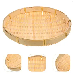 Dinnerware Sets Decorate Bamboo Dustpan Storage Baskets Round Trays For Coffee Table Sundries Organizer