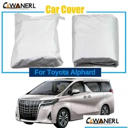 Alphard 2002-Outdoor Sunshade Anti-UV Sun Rain Snow Dust Protection MPV WindProof H220425ドロップ配信Auto DHVN3