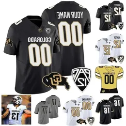 Custom 2024 NCAA Colorado Buffaloes Football Jersey 12 Travis Hunter 2 Shedeur Sanders 3 Dylan Edwards 21 Shilo Sanders 7 Cormani McClain High 1