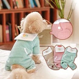 Vestuário para cães Bolha Grade Quatro Pernas e Roupas de Gato Pet Schnauzer Teddy Bear Outono Inverno Roupas de Designer