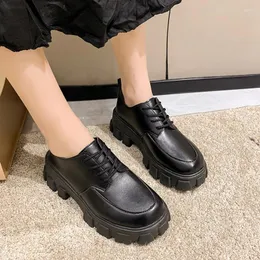 Sapatos de vestido bombas femininas 2024 feminino selvagem grosso salto alto retro preto trabalho primavera e outono esponja bolo baixo único clássico