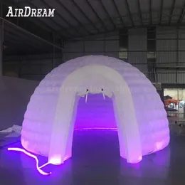 wholesale Ads 8mD (26ft) With blower color changing LED lighting inflatable dome tent lighted blow up igloo party tent for exhibition