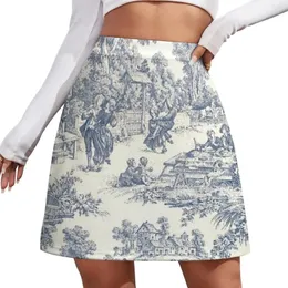 التنانير TOILE DE JOUY رقم 2 MINI SKIRT TREND 2024 KAWAII الملابس الملابس الكورية