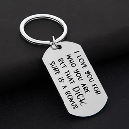 Couples Funny keychain I Love You For Who But That Dick Pussy Sure Is A Bonus Keychains Boyfriend Girlfriend Husband Wife211R