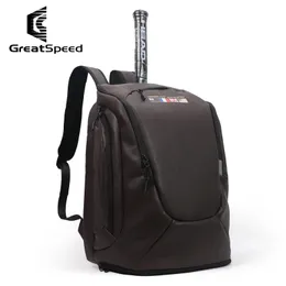 Svart äkta Greatspeed Tennis Bag Women Men Portable Tennis Racket ryggsäck Stora kapacitetsskor Lager Padel Raquete Väskor 240131